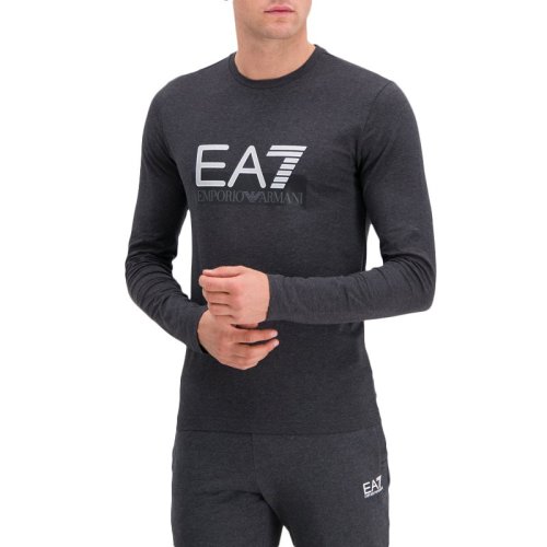  Emporio Armani/安普里奧阿瑪尼 男士深灰色棉質長袖T恤 6GPT64 J03Z 3909 PLFSX