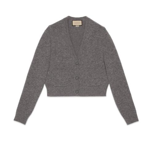  GUCCI古馳 22年秋冬 女士 羊絨羊毛開(kāi)衫 717531 XKCN2 1078