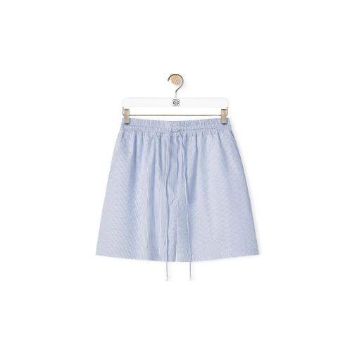 LOEWE羅意威 22年秋冬 女士 短褲 Striped shorts in cotton S359Y04X89-2105