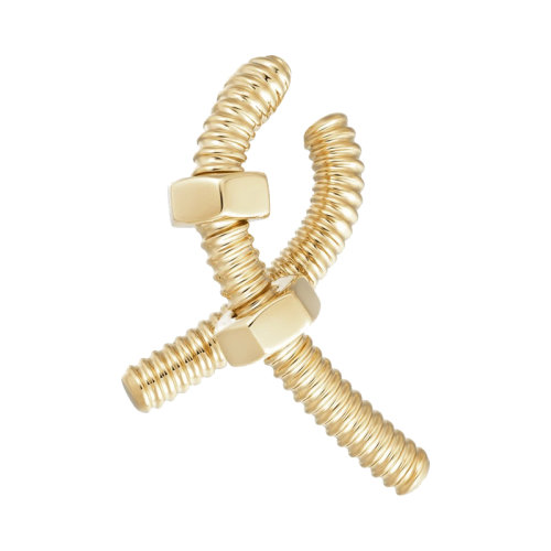 CARTIER/卡地亞  éCROU DE CARTIER系列 18k金黃金螺母右耳環(huán)B8301436