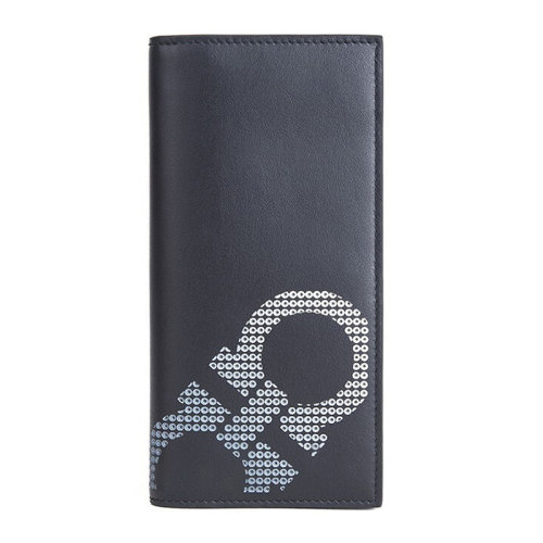 Salvatore Ferragamo/菲拉格慕 男士黑色印花圖案長款錢包 66-A266-693696