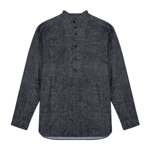 Emporio Armani 男士 黑色 純色休閑襯衫  91CF3L-9120C-042