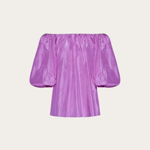  VALENTINO華倫天奴 22年秋冬 女士 罩衫 TOP EN TAFFETAS LA_Vé XB0AE6Z0745Q0W