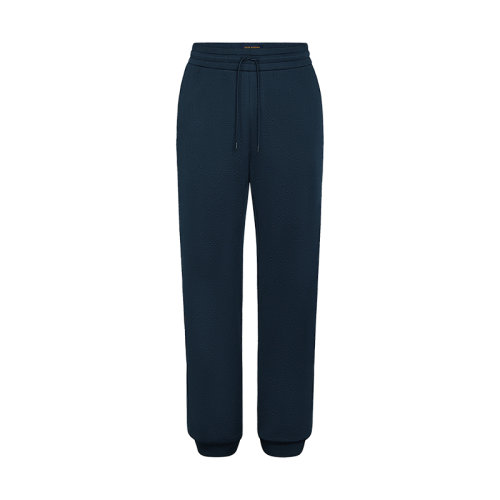 Louis Vuitton/路易威登 22年秋冬新款 MONOGRAM系列 男士午夜藍(lán)色聚酯纖維面料運(yùn)動(dòng)褲1A7XZY