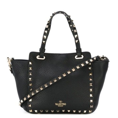  Valentino/華倫天奴 女士黑色皮革托特包 VW2B0861 VSF 0NO PLSX