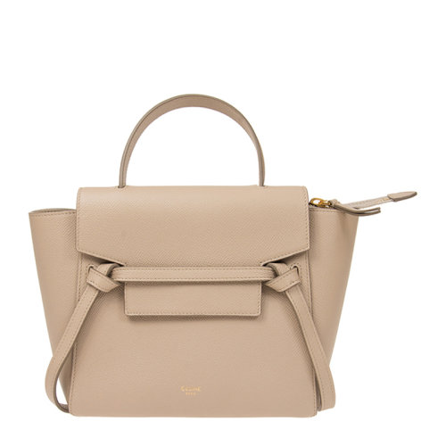 CELINE/賽琳 21春夏  MICRO BELT系列 女士純色牛皮鯰魚包手提包