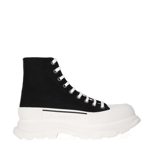 Alexander McQueen/亞歷山大麥昆  王一博同款男鞋 男士時(shí)尚厚底高幫系帶休閑運(yùn)動(dòng)短靴 604254W4L321000