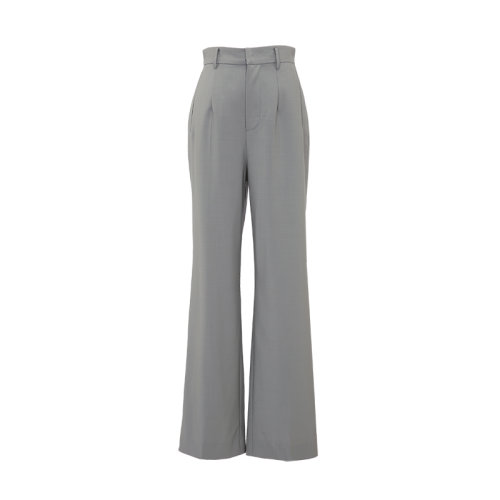 bifubyxingchen/彼伏海泡沫綠羊毛直筒褲女士休閑褲