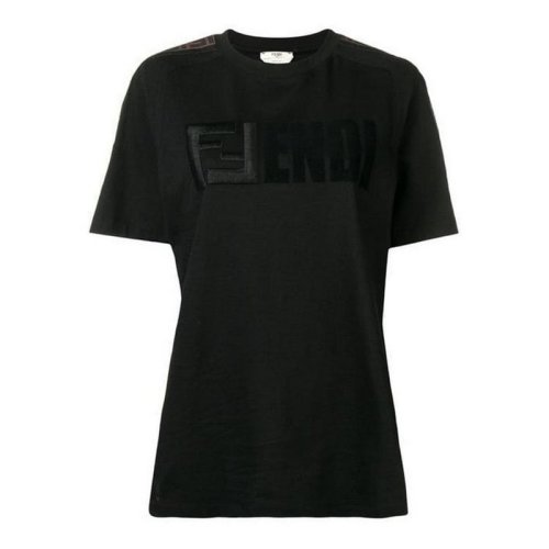  FENDI/芬迪 女士黑色棉質(zhì)短袖T恤 FS7088 A5HQ F0GME PLFSX