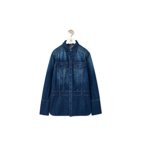  LOEWE羅意威 22年秋冬 女士 大衣 Overshirt in den S359Y13X20-6395