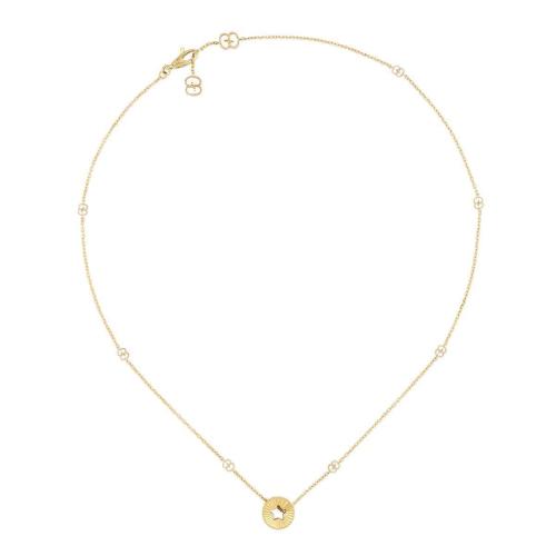  GUCCI古馳 22年秋冬 女士 Icon系列18K黃金星星項鏈 729363 J8500 8000