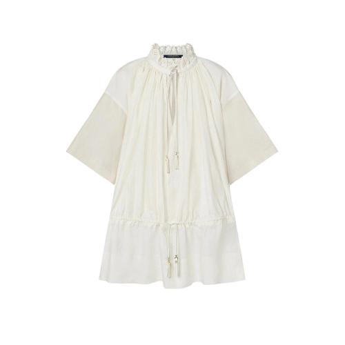  LV路易威登 22年秋冬 女士 連衣裙 ROBE FRONCéE EN TOILE DE LIN 1AA85Y 1AA85X 1AA862 1AA8