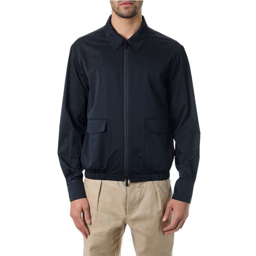 FENDI/芬迪 男裝 男士黑色滌綸時尚百搭秋冬翻領(lǐng)拉鏈夾克外套 FW0916A1M3F10WS