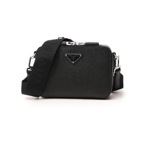  PRADA/普拉達(dá) 男士黑色牛皮單肩包 2VH070 9Z2 F0002 PLSX