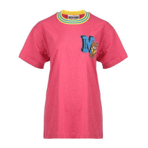 MOSCHINO/莫斯奇諾22春夏Varsity Teddy Bear女士短袖T恤V071405411