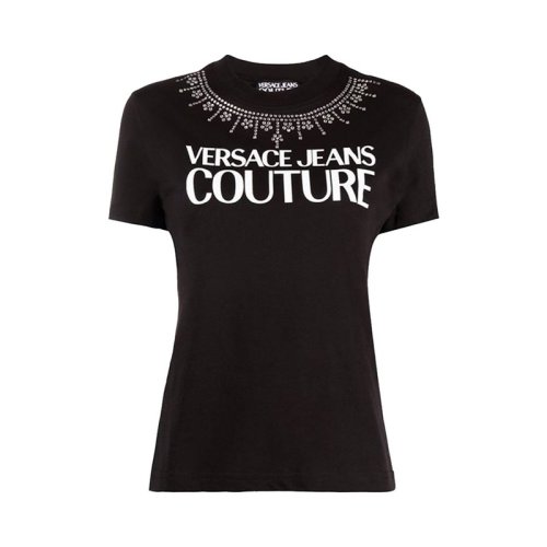  VERSACE JEANS COUTURE 女士印花棉質(zhì)短袖T恤 71HAHG03 CJ00G 899 PLFSX