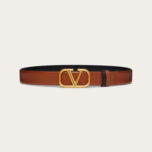  VALENTINO華倫天奴 22年秋冬 女士 腰帶 CEINTURE RéVERSIBLE VLOGO SIGNATURE EN VEAU BRILL
