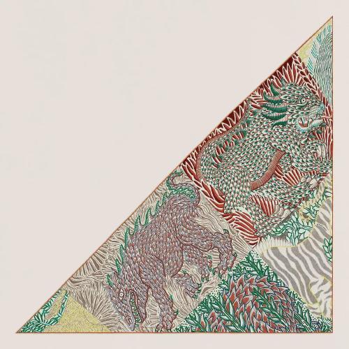  HERMES愛馬仕 22年秋冬 女士 披肩 Triangle geant Sweet Dreams H363281S 01