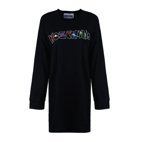 MOSCHINO/莫斯奇諾棉質(zhì)寬松中長款女士連衣裙連身裙J042305401