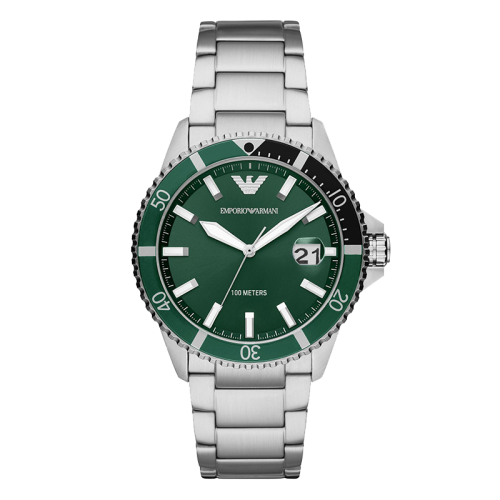Emporio Armani/安普里奧阿瑪尼 阿瑪尼手表 新款水鬼歐美石英鋼帶男士腕表 AR11338