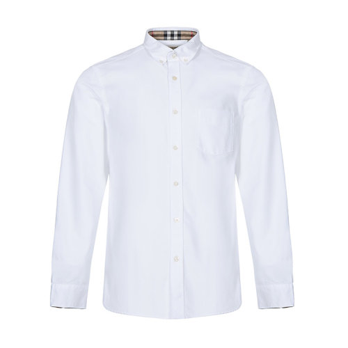 BURBERRY/博柏利  巴寶莉男裝 時尚簡約 男士白色棉質長袖襯衫 80087081 HKY012467