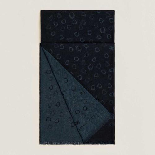  HERMES愛(ài)馬仕 22年秋冬 男士 圍巾 Echarpe reversible Ladybird H703833T 01