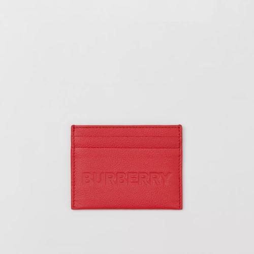 BURBERRY 22年秋冬 女士 徽標(biāo)壓花粒紋皮革卡片夾 80613681