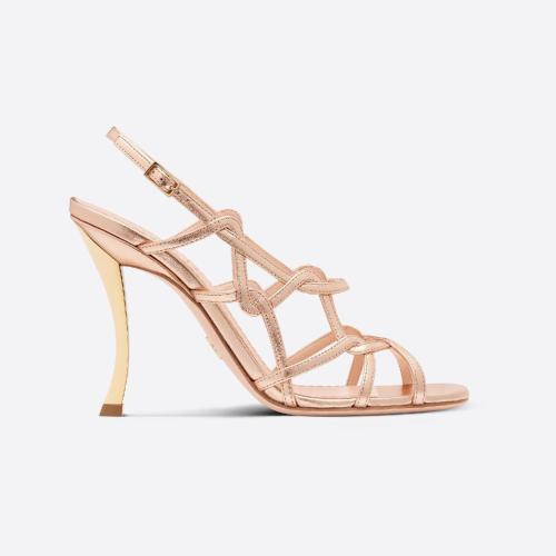  DIOR迪奧 22年秋冬 女士 高跟涼鞋 Sandale a talon D-Fame KCQ777LAM_S70K