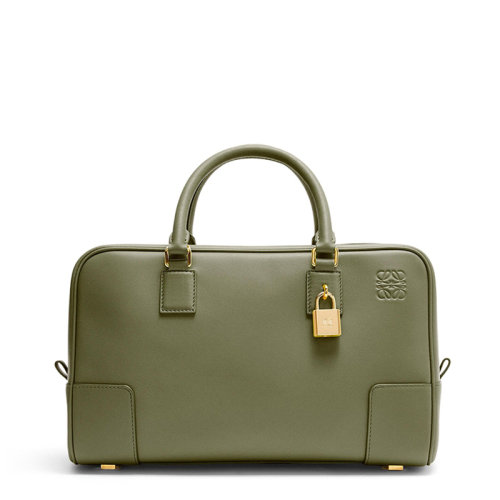 LOEWE/羅意威   女士中號(hào)牛油果綠色納帕小牛皮Anagram壓紋單肩斜挎手提包0010623817