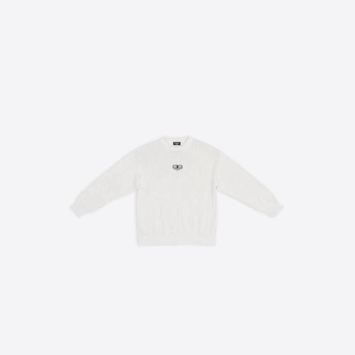  BALENCIAGA巴黎世家 22年秋冬 男士 長袖T恤 Mens Bb Paris Icon Sweater  in Off White 69622