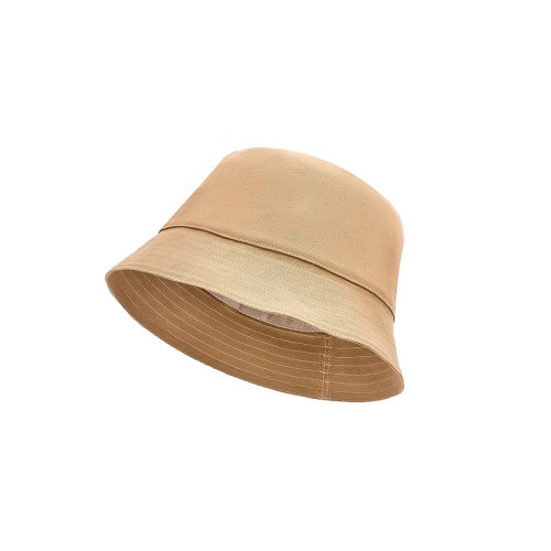 LOEWE/羅意威 22年春夏新款 女士沙色/褐色帆布和牛皮革水桶帽漁夫帽K820HB1X19-2556