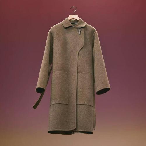  HERMES愛(ài)馬仕 22年秋冬 女士 大衣 Manteau Inspiration Peignoir H2H0128DA1R38