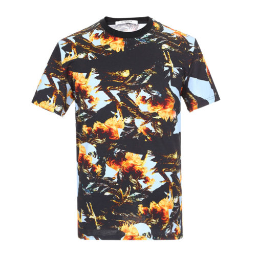 Givenchy 紀(jì)梵希 男裝 服裝 彩色印花棉質(zhì)圓領(lǐng) 男士短袖T恤