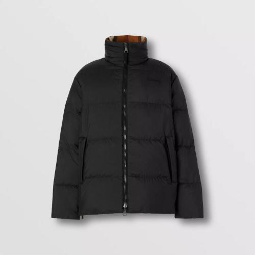  BURBERRY 22年秋冬 男士 雙面兩穿格紋尼龍羽絨服 80585461