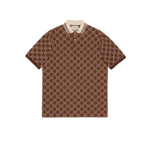  GUCCI古馳 22年秋冬 男士 GG彈力棉Polo衫 598956 XJB0U 2177
