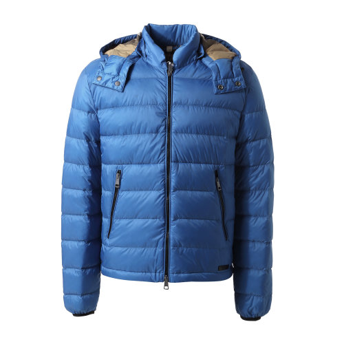 BURBERRY/博柏利 巴寶莉 男裝 羽絨服 burberry服裝 藍(lán)色 可拆卸帽輕質(zhì)男士羽絨服 外套 棉服 大衣 上裝 39019581