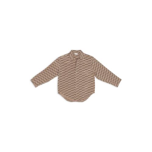  BALENCIAGA巴黎世家 22年秋冬 女士 長(zhǎng)袖襯衫 bb monogram minimal shirt 681631TML359378
