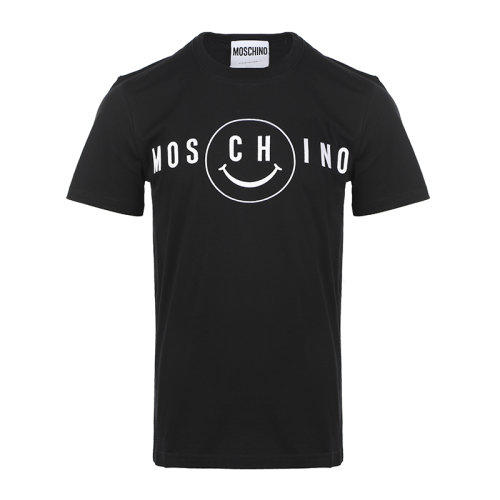 MOSCHINO/莫斯奇諾22春夏字母徽標(biāo)Smile男士短袖T恤J071920411