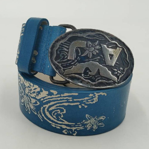 ARMANI JEANS/阿瑪尼牛仔藍色中性款腰帶  A6141F1 瑕疵折扣