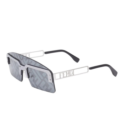 FENDI/芬迪 男士灰色鏡片和F標(biāo)志金屬鏡架太陽鏡FOL515AGFNF17XE