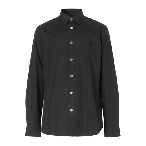 BURBERRY/博柏利   男裝 服飾 翻領TB標志刺繡時尚襯衣 男士長袖襯衫 8028557