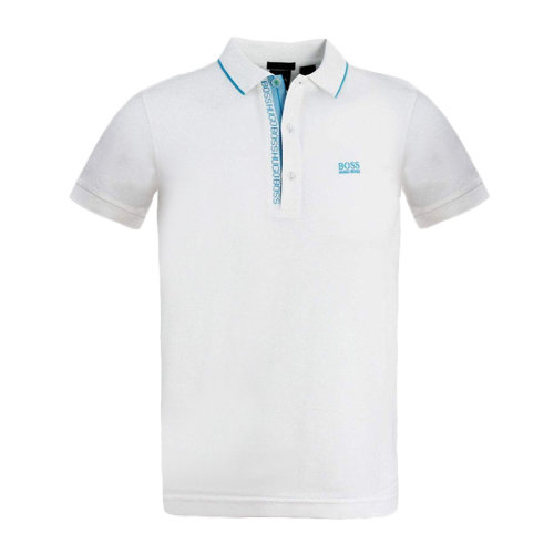 Hugo Boss 雨果博斯  男裝 服飾  白色棉簡約經(jīng)典logo微標(biāo)圖案寬松舒適男士短POLO Paulel50404272