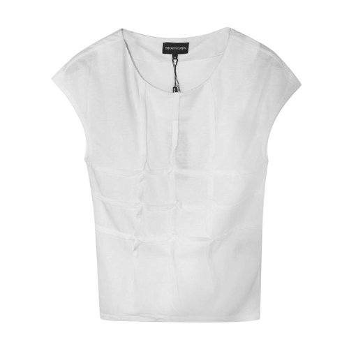 Emporio Armani/安普里奧阿瑪尼 白色女士無袖T恤