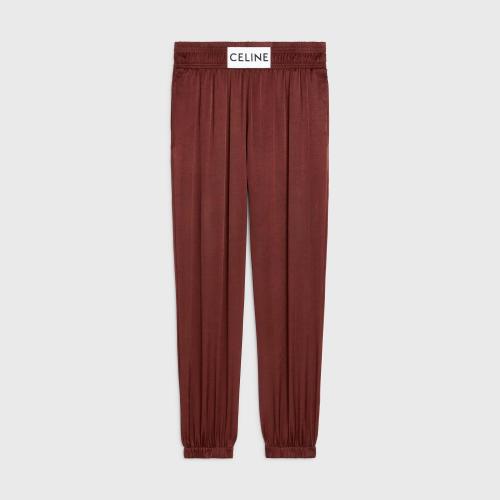  CELINE賽琳思琳 22年秋冬 女士 休閑褲 緞面拳擊長(zhǎng)褲 2P698164I.18VI