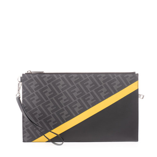 FENDI/芬迪 扁平手拿包 合成革/牛剖層革/牛皮革 7N0110A9XS