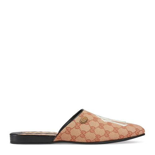 GUCCI/古馳 雙G老花NYlogo男士涼拖 535653 KQW00