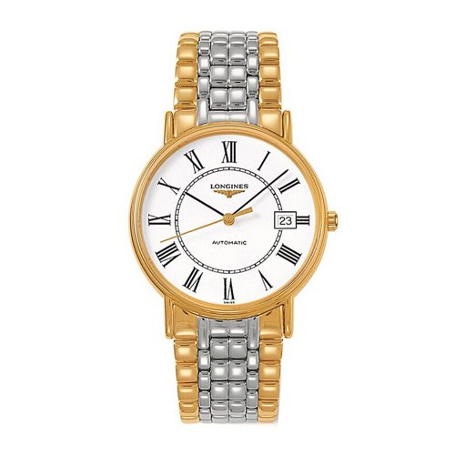 LONGINES/浪琴 時(shí)尚系列 精鋼和黃色PVD涂層 自動(dòng)機(jī)械 男士手表 L4.921.2.11.7