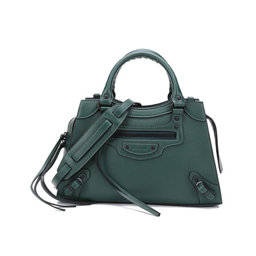 Balenciaga/巴黎世家 女士Neo Classic系列牛皮革手提單肩斜挎包機車包S碼小號 638521 15Y47