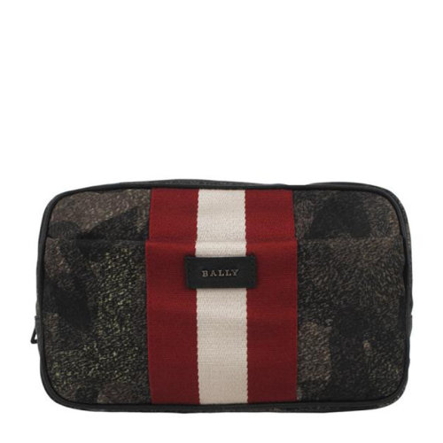 BALLY/巴利 男包 男士織物拼色經(jīng)典時尚拉鏈腰包胸包 QUINNY0