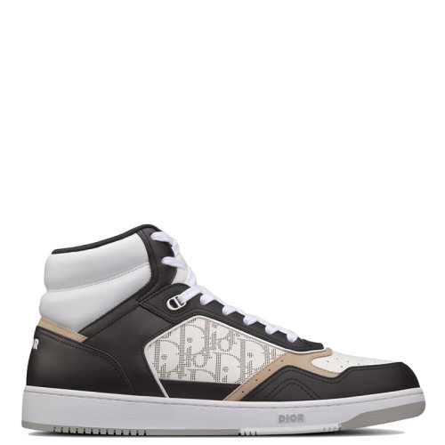 DIOR/迪奧 22年早春新款 B27系列 男士拼色老花皮革高幫運(yùn)動(dòng)鞋3SH133ZIJ_H163